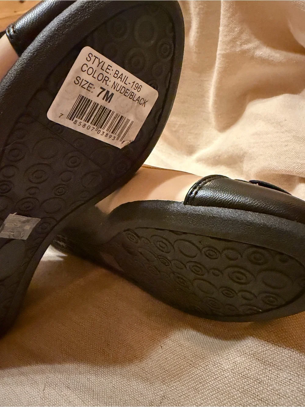CL by Laundry Cream Ballet Flats with Black Floral Toe